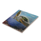 Zee Turtle Tegeltje (Zijkant)