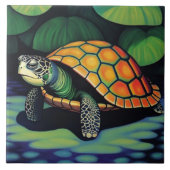 Zee Turtle Tegeltje (Voorkant)