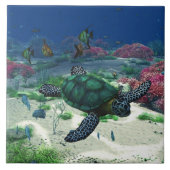 Zee Turtle Tegeltje (Voorkant)