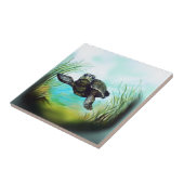 Zee Turtle Tegeltje (Zijkant)