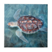 Zee Turtle Tegeltje (Voorkant)