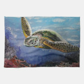 Zee Turtle Theedoek (Horizontaal)