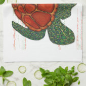 Zee Turtle Theedoek (Gevouwen)