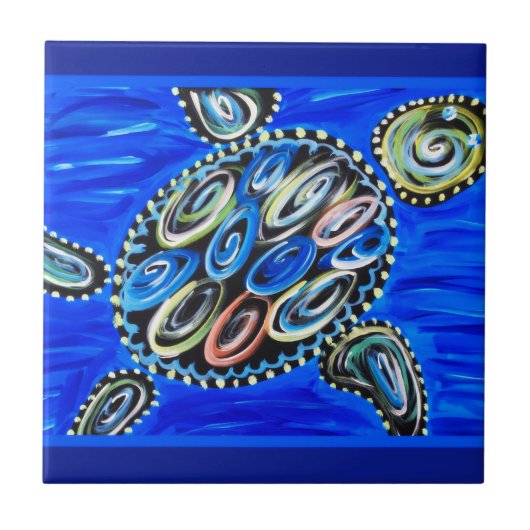 Zee Turtle Tiles Ocean Tropical Reef Marine Life Tegeltje (Voorkant)