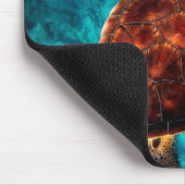 Zee Turtle Top Uitzicht Muismat (Hoek)