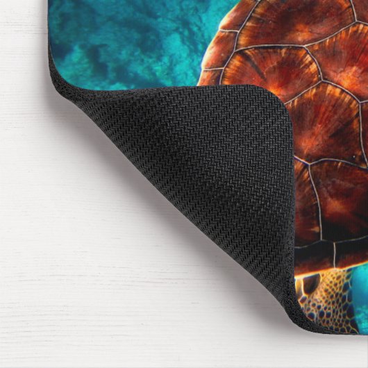 Zee Turtle Top Uitzicht Muismat (Hoek)