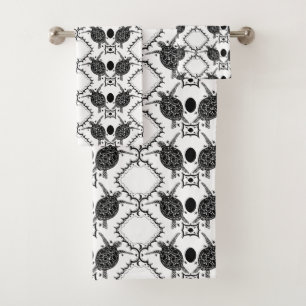 Zee Turtle Tortoise Moons Patroon Bad Handdoek