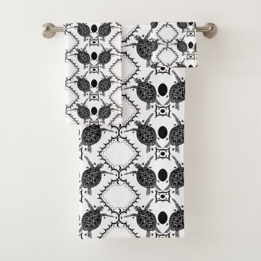 Zee Turtle Tortoise Moons Patroon Bad Handdoek (Insitu)