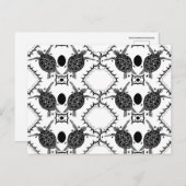 Zee Turtle Tortoise Moons Patroon Briefkaart (Voorkant / Achterkant)