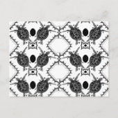 Zee Turtle Tortoise Moons Patroon Briefkaart (Voorkant)