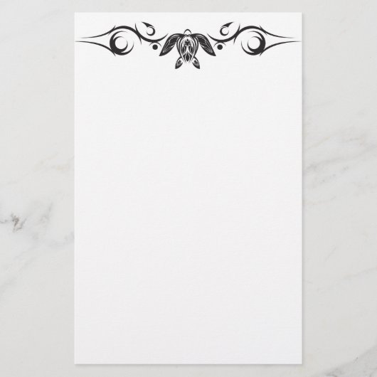Zee Turtle Tribal Stationery Briefpapier (Voorkant)