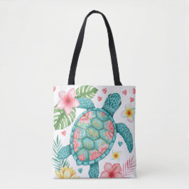 Zee Turtle Tropical Summer Tote Bag