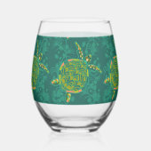 Zee Turtle Turquoise Wijnglas Zonder Voet (Links)