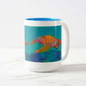 Zee Turtle Two Tone Mok (Voorkant rechts)