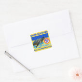 ZEE TURTLE VIERKANTE STICKER (Envelop)