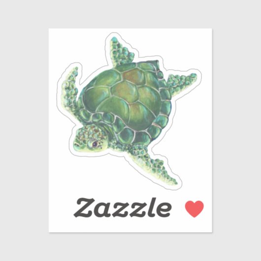 Zee Turtle Vinyl Sticker (Vel)