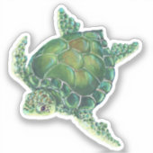 Zee Turtle Vinyl Sticker (Voorkant)