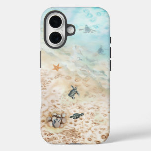 Zee Turtle Voyage iPhone 16 Hoesje