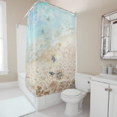 Zee Turtle Voyage Douchegordijn (In situ)