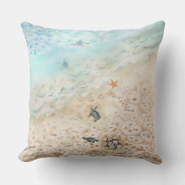 Zee Turtle Voyage Kussen