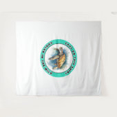 Zee Turtle Wandkleed (Voorkant (horizontaal))