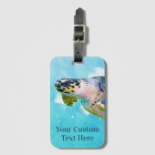 Zee Turtle Waterverf Beach Vakantie Bagagelabel (Voorkant (verticaal))