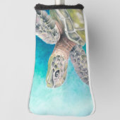 Zee Turtle Waterverf Green Golfheadcover (Draai 90)