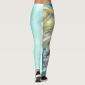 Zee Turtle Waterverf Green Leggings (Achterkant)
