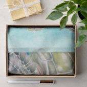 Zee Turtle Waterverf Green Tissuepapier (Geschenk)