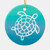 Zee Turtle Waterverf Ocean Keramisch Ornament (Voorkant)