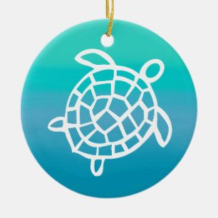 Zee Turtle Waterverf Ocean Keramisch Ornament