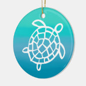 Zee Turtle Waterverf Ocean Keramisch Ornament (Links)