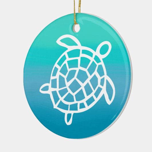 Zee Turtle Waterverf Ocean Keramisch Ornament (Links)