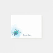 Zee Turtle Waterverf Ocean Personalized Post-it® Notes (Voorkant)