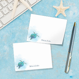 Zee Turtle Waterverf Ocean Personalized Post-it® Notes