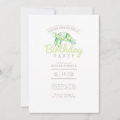 Zee Turtle Waterverf | Verjaardagsfeestje Kaart (Voorkant)