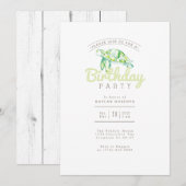 Zee Turtle Waterverf | Verjaardagsfeestje Kaart