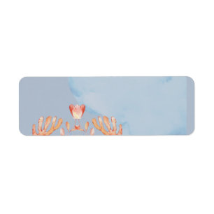 Zee Turtle Wedding met bride en bruin Etiket