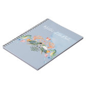 Zee Turtle Wedding met bride en bruin Notitieboek (Linkerzijde)