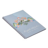 Zee Turtle Wedding met bride en bruin Notitieboek (Rechterzijde)