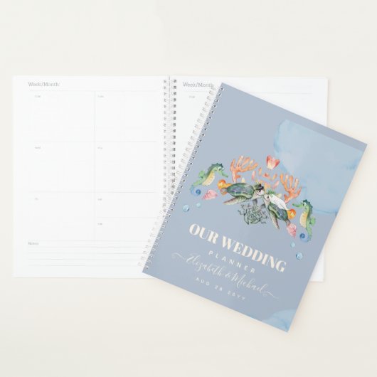 Zee Turtle Wedding met bride en bruin Planner (Display)