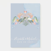 Zee Turtle Wedding met bride en bruin Post-it® Notes (Voorkant)