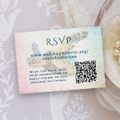 Zee Turtle Wedding RSVP QR-code Informatiekaartje