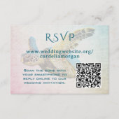 Zee Turtle Wedding RSVP QR-code Informatiekaartje (Voorkant)