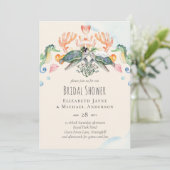 Zee Turtle Wedding Vrijgezellenfeest nodigt uit (Staand voorkant)