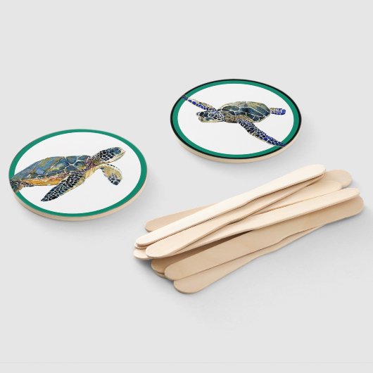 Zee Turtle Wildlife Amphibian Wildlife Hand Fan Handwaaier (Niet-gemonteerd)