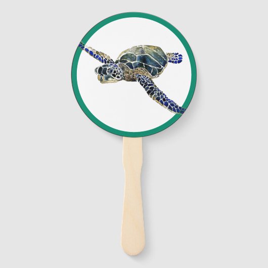 Zee Turtle Wildlife Amphibian Wildlife Hand Fan Handwaaier (Achterkant)
