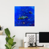 ZEE TURTLE WIND OP WATER POSTER (Thuiskantoor)