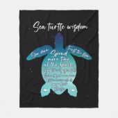 Zee Turtle Wisdom Zee Turtle Love Fleece Deken (Voorkant)
