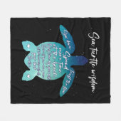 Zee Turtle Wisdom Zee Turtle Love Fleece Deken (Voorkant (Horizontaal))